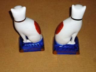 VINTAGE FITZ & FLOYD CAT FIGURINE BOOKENDS STATUES 2