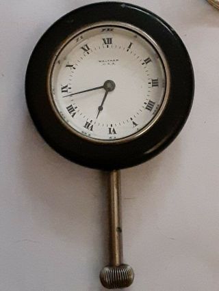 Antique Early 1900s Waltham 8 Day Car Auto Dash Clock Watch Condit.