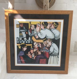Vintage Ferdie Pacheco Ybor City Tampa Framed Signed Lithograph; Artist Proof
