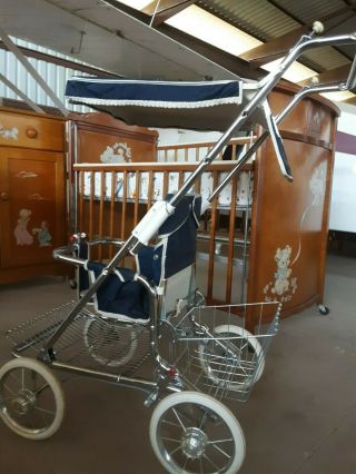 Stroller Vintage Antique Retro Peterson Walker Highchair Seat Baby Infant W Box