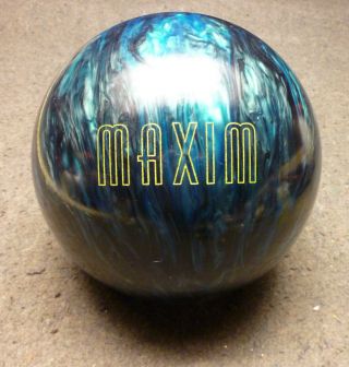 Vintage Ebonite Maxim Bowling Ball - Blue Black Swirl 11 Lbs