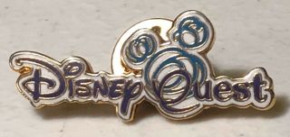 Vintage 1998 Official Disneyana Convention Disney Quest Lapel Hat Pin Pinback