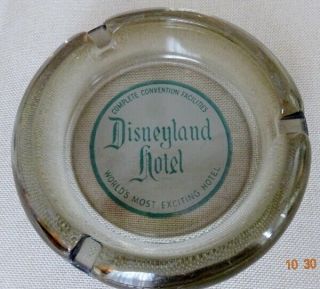 Vintage Disneyland Hotel Smokey Glass Ashtray Fine Collectible