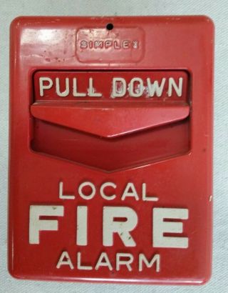 Vintage Simplex 4251 - 111 Fire Alarm Pull Station