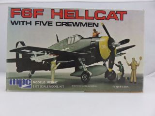 Mpc F6f Hellcat 1/72 Scale Plastic Model Kit Unbuilt Vintage