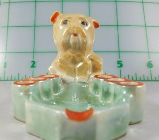 Vintage Small Cigarette Holder And Ashtray,  Little Dog,  Made In Japan
