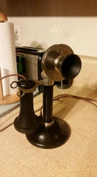 1905 Antique Stromberg Carlson Telephone 10.  5” Candlestick