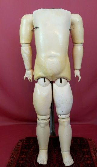 Antique German Composition Doll Body Fully Jointed For A Bisque Socket Head 22 "