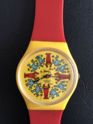 Swatch Keith Haring Avec Personnages Gz100 Art Watch
