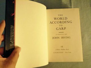 The World According to Garp,  by John Irving,  1st U.  S.  Ed 1st ptg.  1978. 2