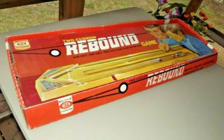 Vintage Ideal Toys Rebound Family Table Game 1971 Box Model 2062b