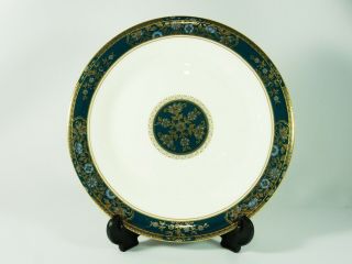 Vintage Royal Doulton Carlyle Entree Starter Plate Blue Teal Gold H5018 For Set