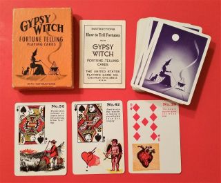 Vintage Gypsy Witch Fortune Telling Cards W/ Instructions,  Madame Le Normand Usa