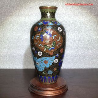 Japanese Meiji Period Cloisonne Vase Attributed To Takahara Komajiro