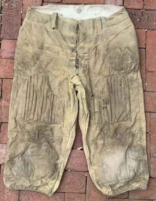Antique Very Large 1900 - 1904 Spalding Reed Padded Football Pants Old