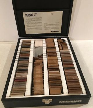 Nevamar Laminates Countertop Samples Wood Covered Sample Kit Box Vintage