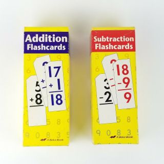 A Beka Book Addition Subtraction Flash Card Set Math Flash Cards Vintage