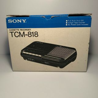 Vintage 90s Sony Cassette Recorder Tcm - 818