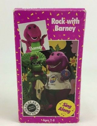 Rock With Barney Sing Along Protect Our Earth White Vhs Vintage 1991