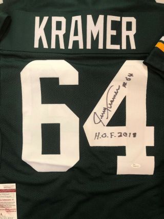 Jerry Kramer Autographed Green Bay Packer Size XL Jersey,  