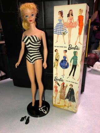 Vintage 1960 4 Barbie Doll 850 Blonde Ponytail With Box