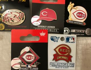 Set Of 5 Cincinnati Reds Logo Licensed Collector Pin Blowout Price