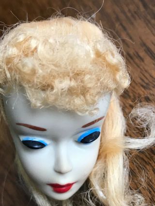 Vintage Blonde 3 Ponytail Barbie Doll Head 2