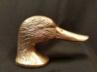 Vintage Brass Duck Head,  Bottle Opener,  Unknown Maker And Date,  Mancave Gift