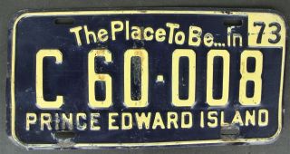 Prince Edward Island License Plate - 1973 - Colors
