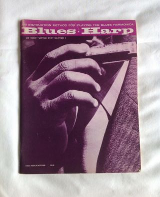 Vintage Blues Harp Harmonica Instruction Method Book Tony Glover Oak Pub 1965