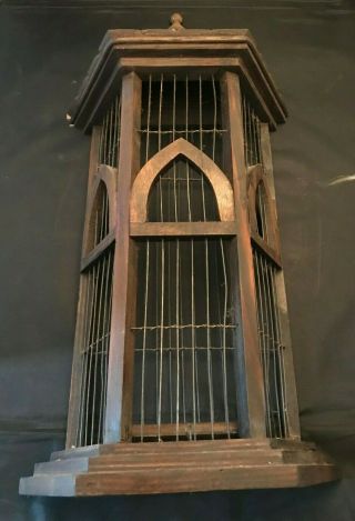 Vintage Victorian Bird Cage 27 X 14.  5 " Wooden