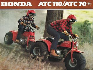 Vintage 1979 Honda Atc110 / Atc70 Atv 3 - Wheeler Sales Brochure