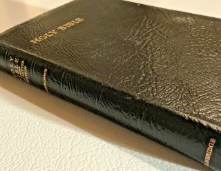 Vintage Cambridge Holy Bible Red Letter Edition Antique French Morocco Leather