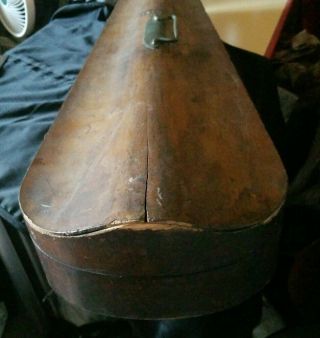 Antique Wood,  1800s 1900s Full SIze Violin Wooden Coffin Case; Hardware 3