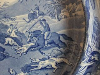 ANTIQUE EARLY 19THC SPODE BLUE & WHITE PLATE 