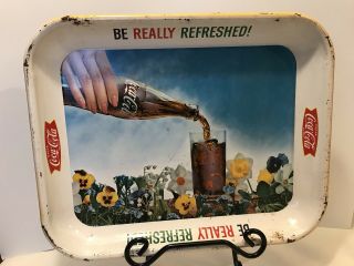 Vintage 1961 Coca - Cola Serving Tray ‘be Really Refreshed’