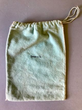 Vintage Tiffany & Co Cotton Dust Storage Jewelry Travel Bag 7.  5x10 In.