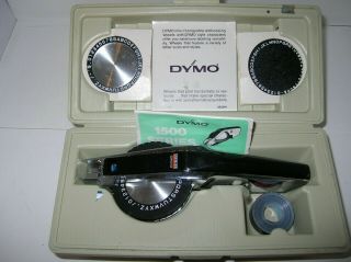 Vintage Dymo 1570 Chrome Label Maker Bundle Deluxe Tapewriter Kit W/case & Tapea