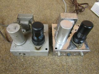 Pair Vintage Phono Preamps With Strong Tubes For Restoration Or Parts