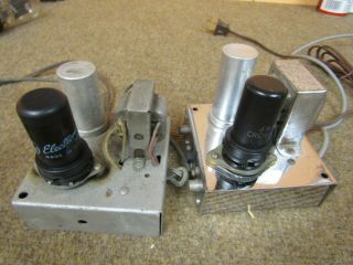 Pair Vintage Phono Preamps with Strong tubes for Restoration or Parts 2