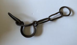 Antique Primitive Shackles Cuff Wrought Iron 19th Century