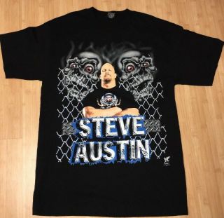 Vintage 1999 Stone Cold Steve Austin Wwf Wwe Hardcore Wrestling Shirt Size Xl