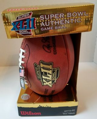 Wilson The Duke Bowl Xlii Authentic Game Ball Giants Vs.  Patriots