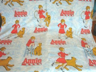 Vintage Little Orphan Annie Twin Size Bed Flat Sheet & Pillow Case Set 1981 Good 2