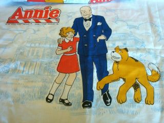Vintage Little Orphan Annie Twin Size Bed Flat Sheet & Pillow Case Set 1981 Good 3