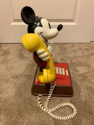 Vintage 1976 Disney Mickey Mouse Push Button Landline Telephone 2