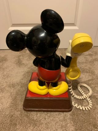 Vintage 1976 Disney Mickey Mouse Push Button Landline Telephone 3