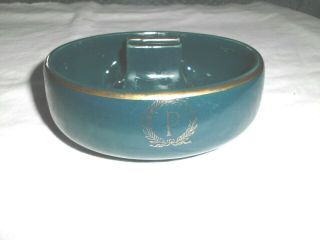 Vintage Palmer House Chicago Hall China Co.  672 Ashtray With Match Holder