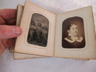 Large Antique Photo Cdv Album Tintypes Civil War Era Mentioning 79th Pa Vols