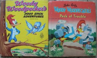 2 Vintage Whitman Tell - A - Tale Books Woody Woodpecker 